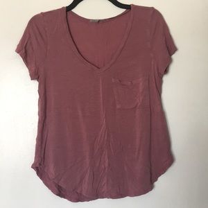 Mauve V-Neck Tee